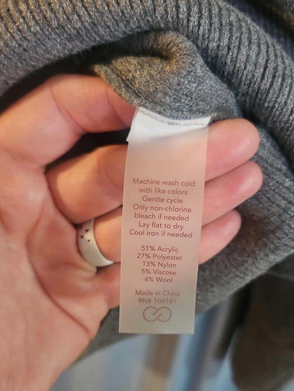 CALIA Women’s Clean Crew Sweater: DARK HEATHER GRAY: NEW WITH TAGS: SIZE XXL - Picture 4 of 5